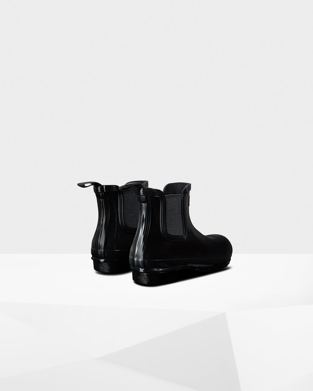 Botas Chelsea Original Gloss Hunter Mujer - Negros - 023715SWE